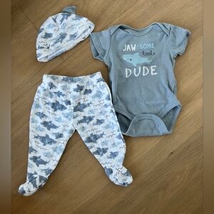 Baby Shark Matching Set 0-3M